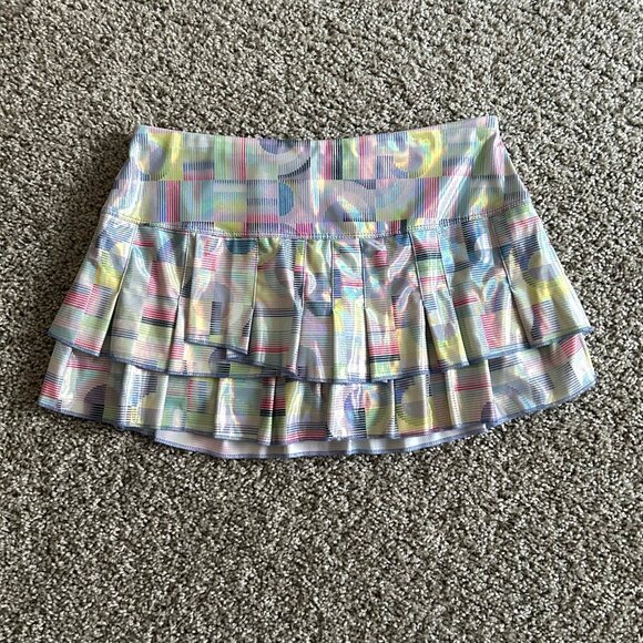 Lucky In Love Womens Sz M Multicolor Tiered Tennis Skort With Built-In Shorts - Picture 7 of 7